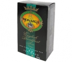 Чай Монарх черный пакетированный пачка 50х2 гр с ярл. 1*12
