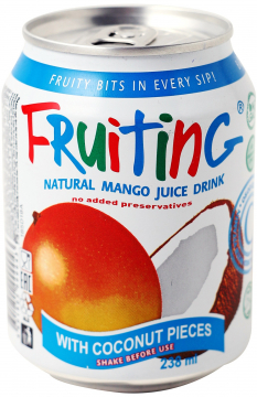 Fruiting 0,238л.*6шт. Напиток из сока манго с кусочками кокоса ж*б