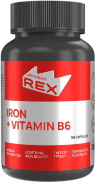 ProteinRex 90кап.*6шт. БАД к пище Iron + Vitamin B6 Железо и витамин B Протеин Рекс